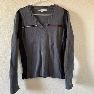 VTG Tommy Hilfiger Women’s Knit Sweater Large Blue Gray 90d y2k Pullover
